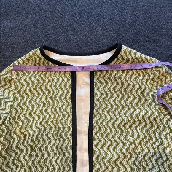 Vintage Retro Green Striped Jacket 1960s or 1970s Blazer - Picture 6 of 15